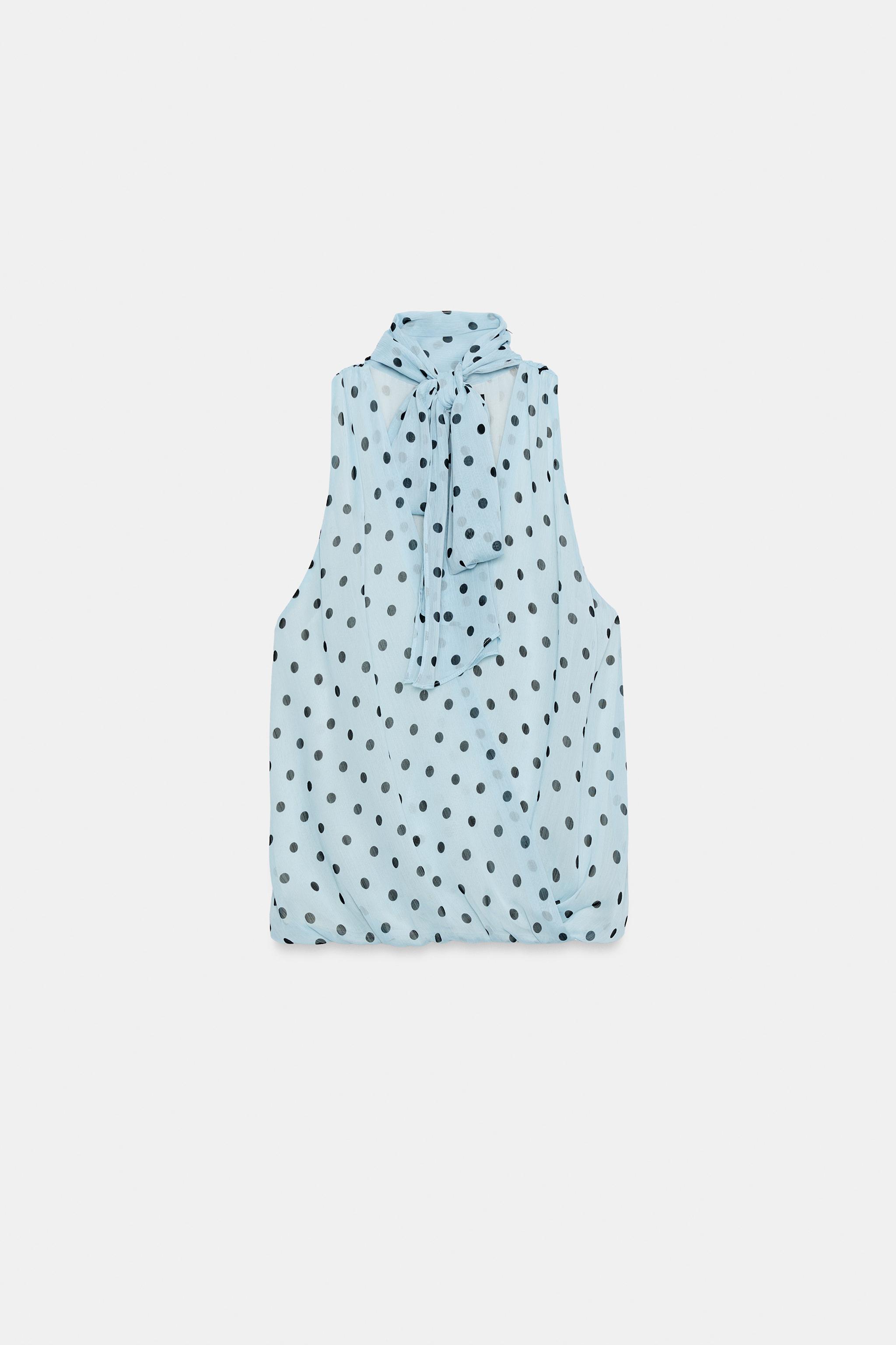 POLKA DOT TIE TOP